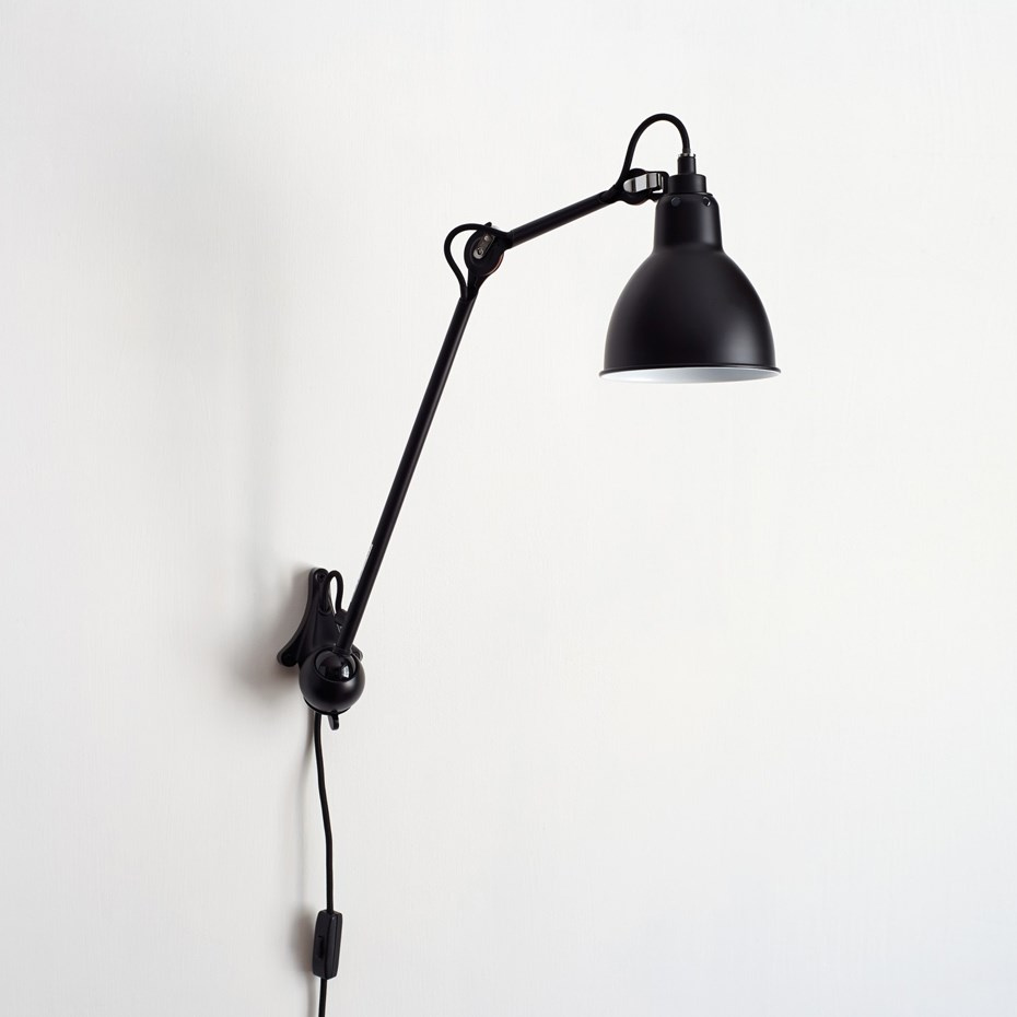 Lampe Gras N°222 Vägglampa Svart
