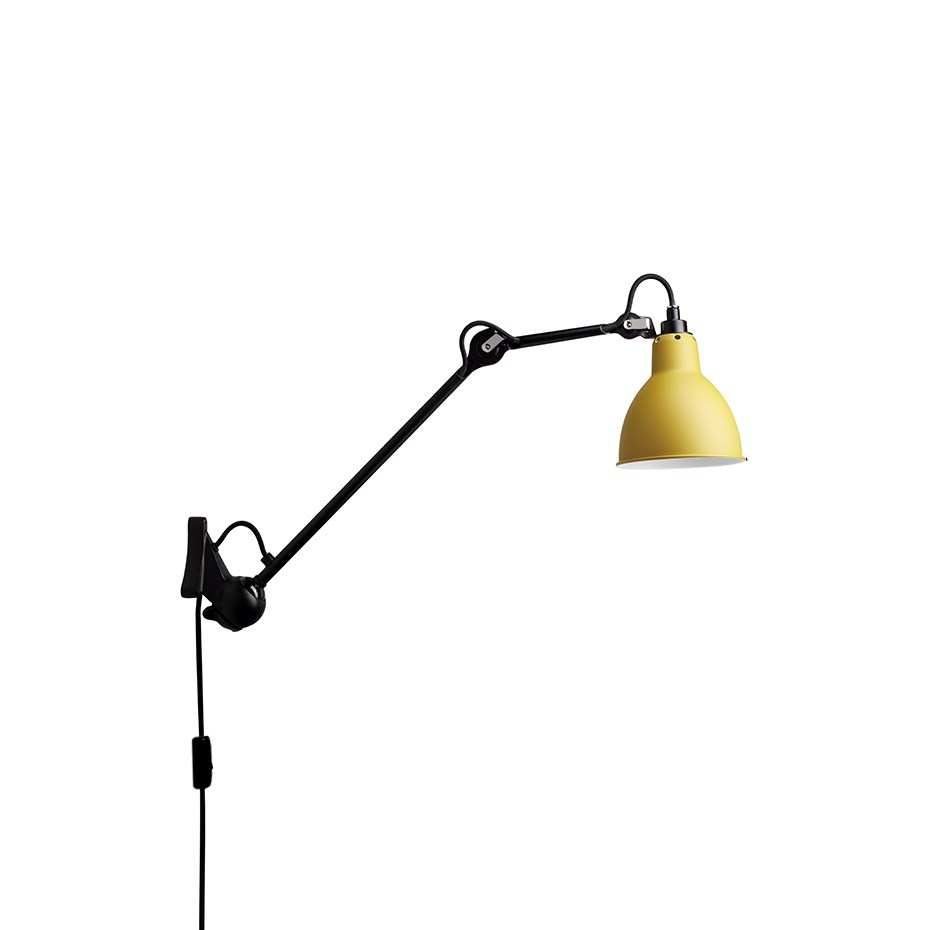 Lampe Gras N°222 Vägglampa Svart/Gul