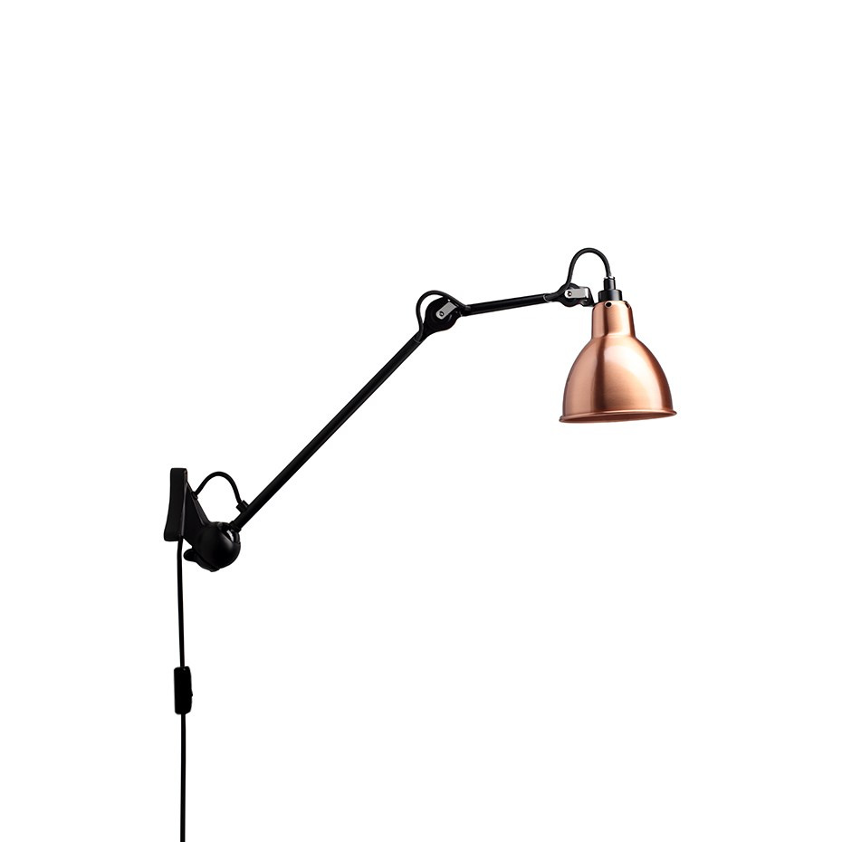 Lampe Gras N°222 Vägglampa Svart/Koppar