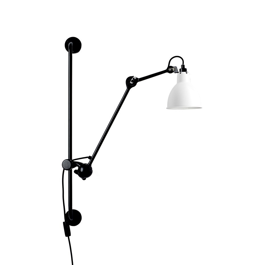 Lampe Gras N°210 Vägglampa Svart/Vit