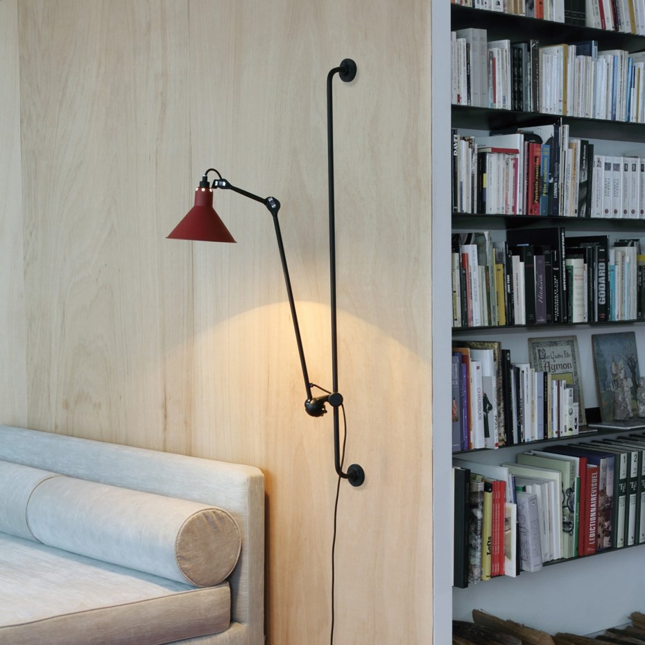 Lampe Gras N°214 Vägglampa Svart/Vit