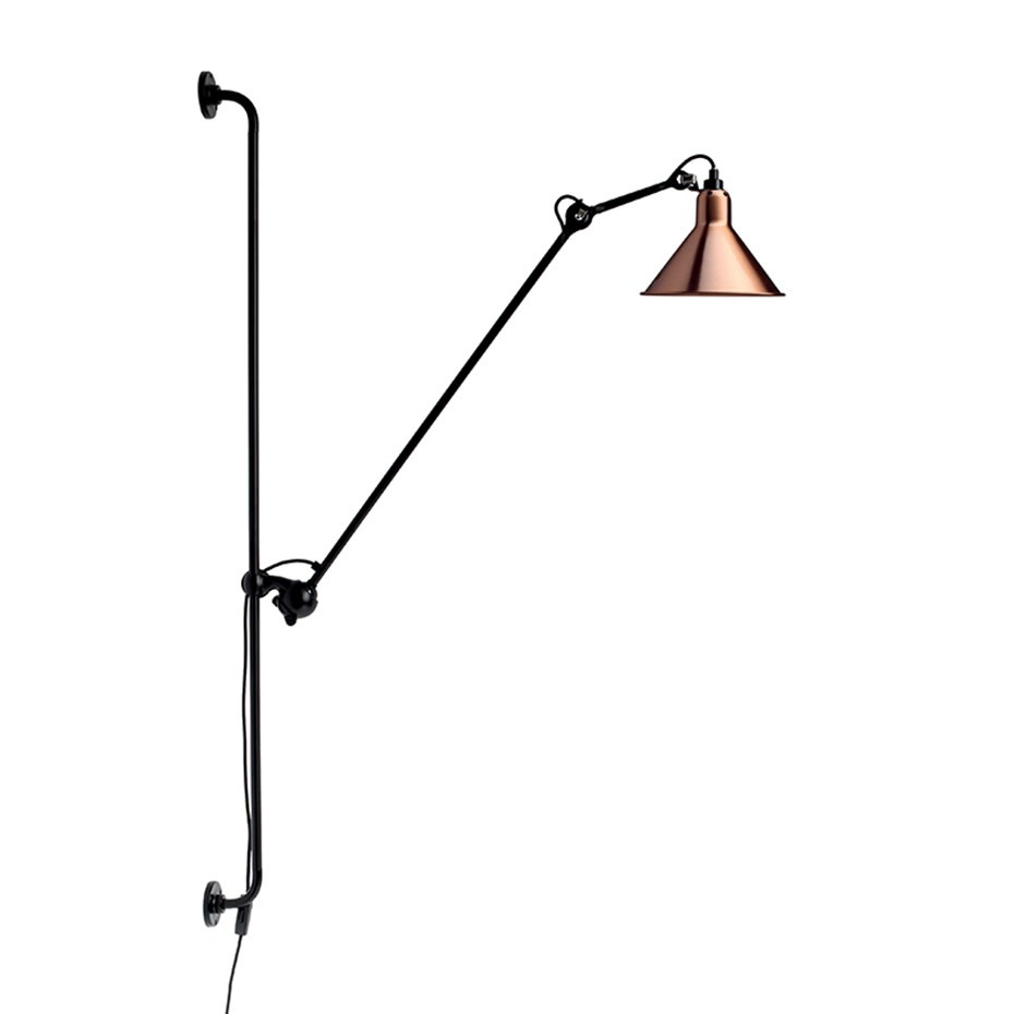 Lampe Gras N°214 Vägglampa Svart/Koppar