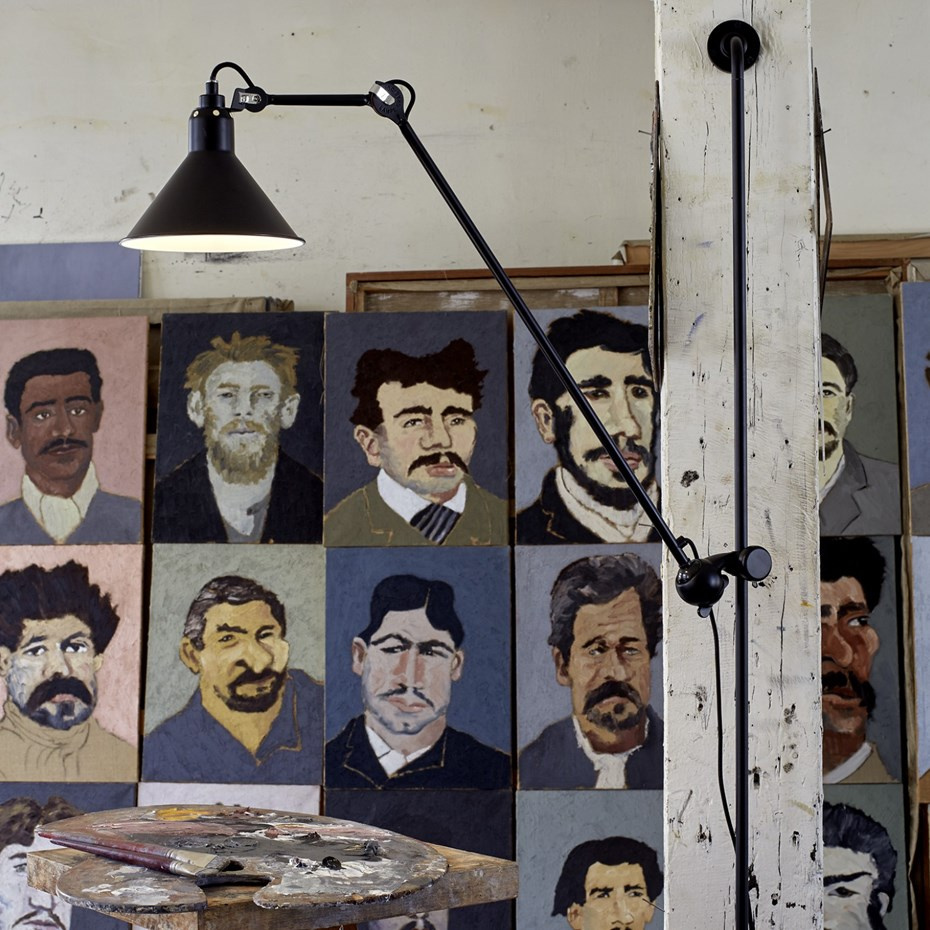 Lampe Gras N°214 Vägglampa Svart/Koppar