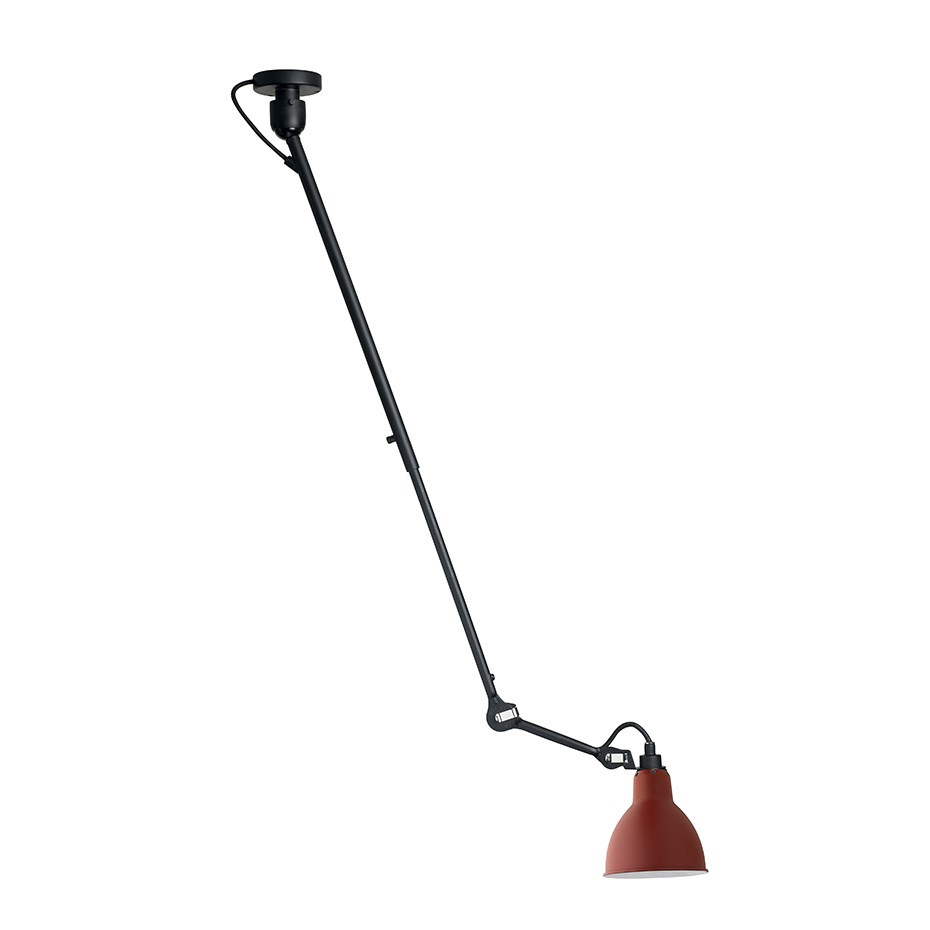 Lampe Gras N°302 Taklampa Svart/Röd