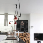 Lampe Gras N°302 Taklampa Svart/Röd Lampe Gras N°302 Taklampa Svart/Röd