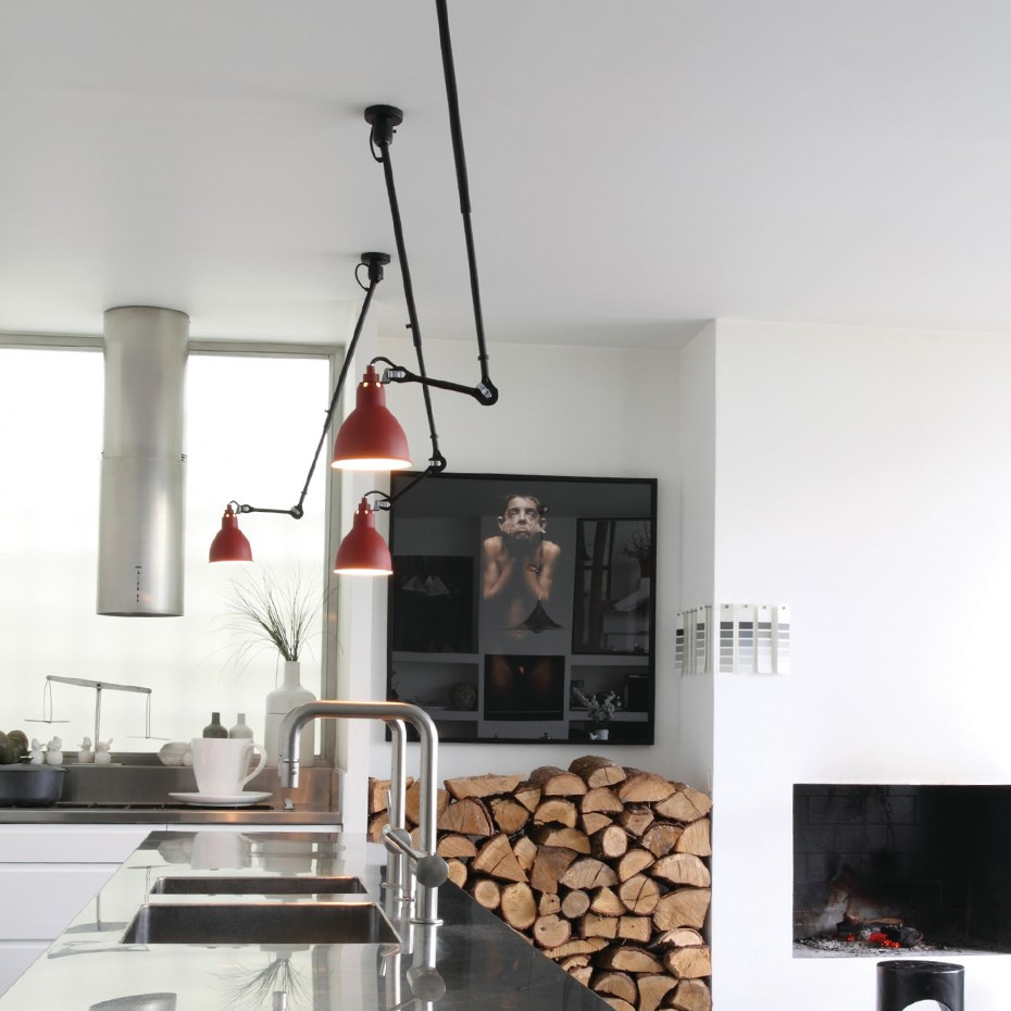 Lampe Gras N°302 Taklampa Svart/Gul