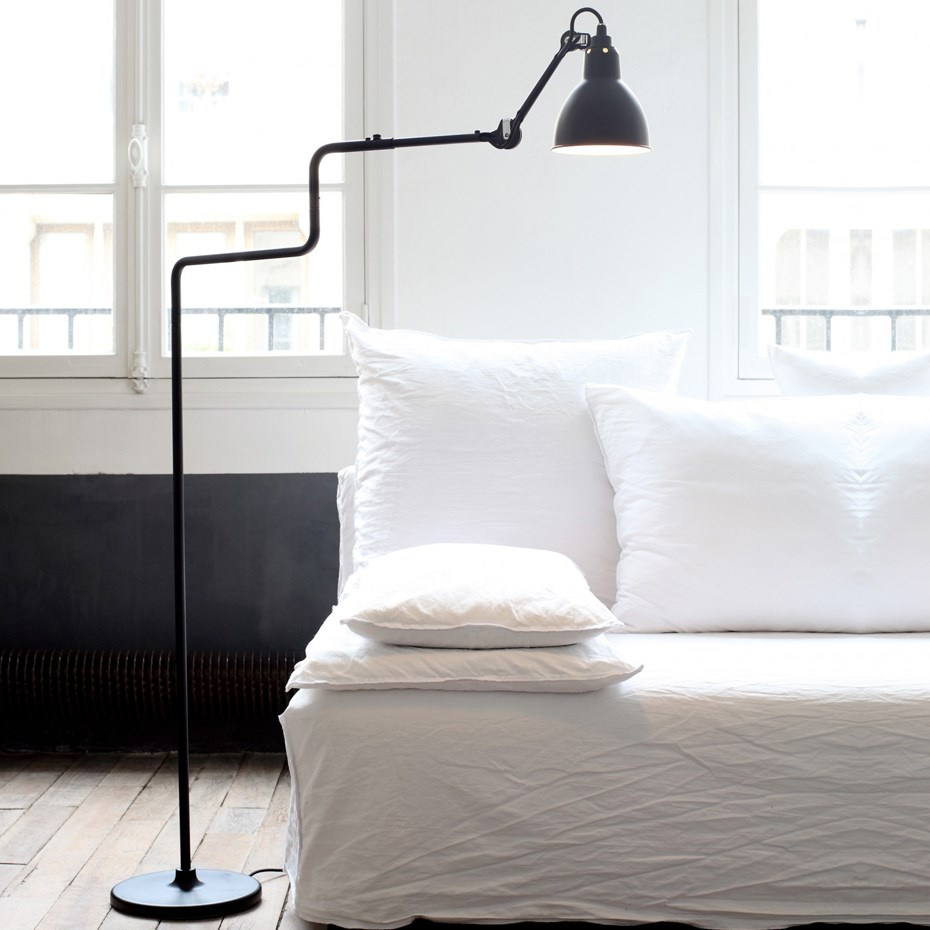 Lampe Gras N°411 Golvlampa Svart/Blå