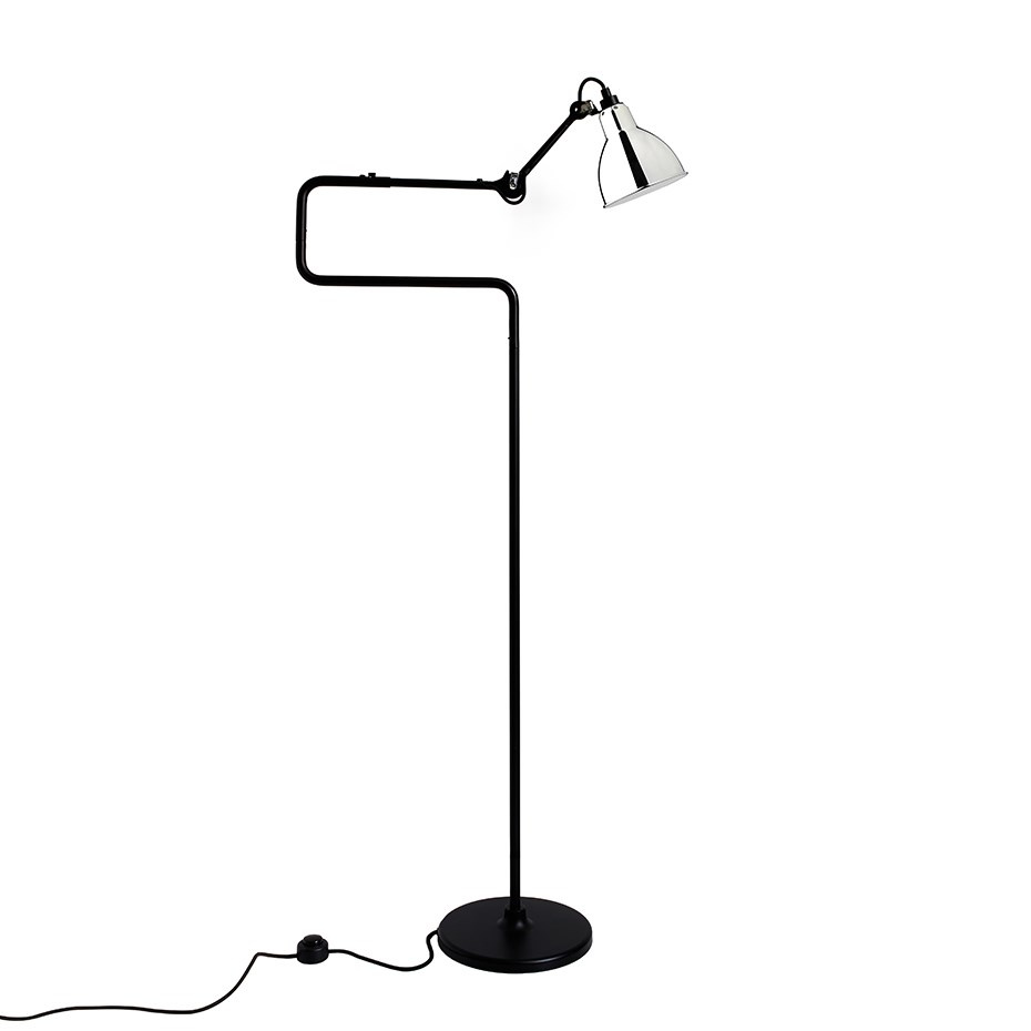 Lampe Gras N°411 Golvlampa Svart/Krom
