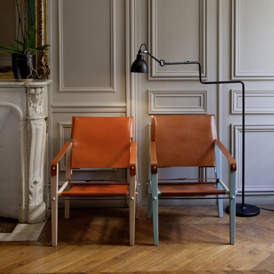 Lampe Gras N°411 Golvlampa Svart/Vit