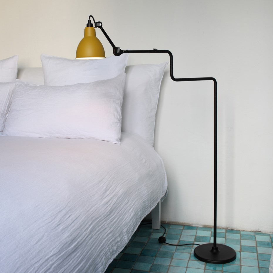 Lampe Gras N°411 Golvlampa Svart/Svart/Koppar