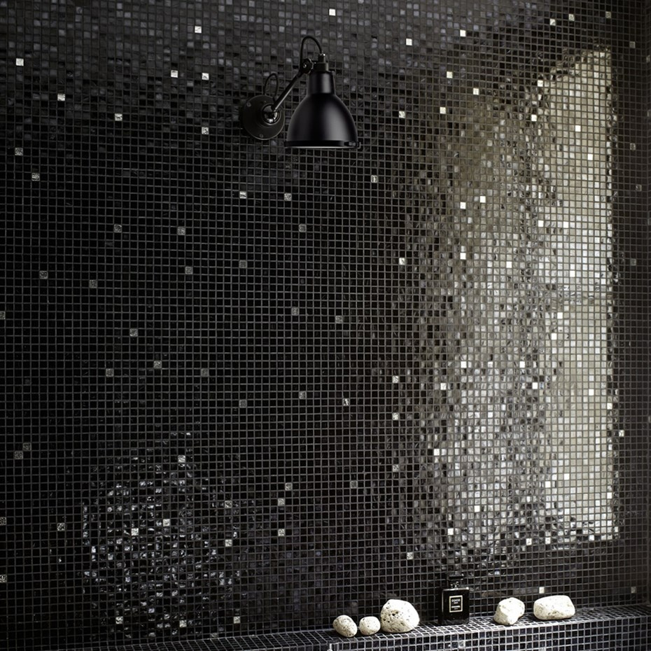 Lampe Gras N°304 Badrum Vägglampa Svart IP64