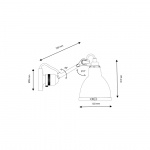 Lampe Gras N°304 Utomhus Vägglampa Svart/Rå Lampe Gras N°304 Utomhus Vägglampa Svart/Rå