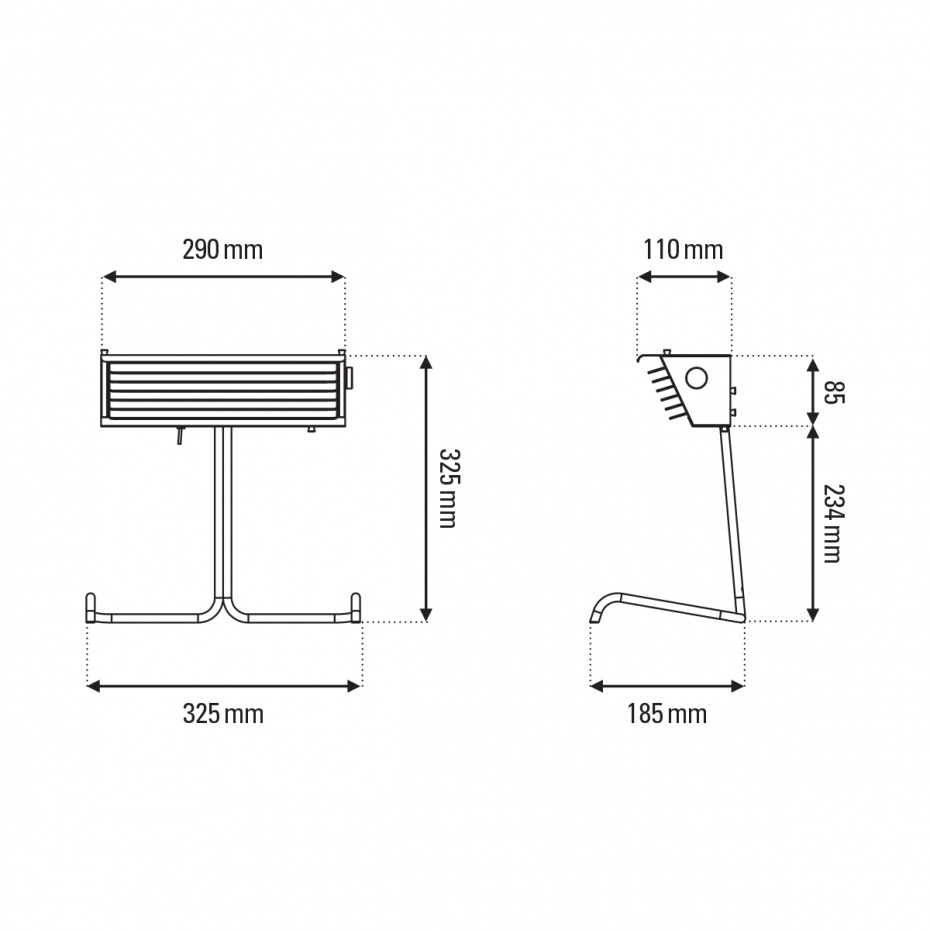 Biny Bordslampa White/Black/White