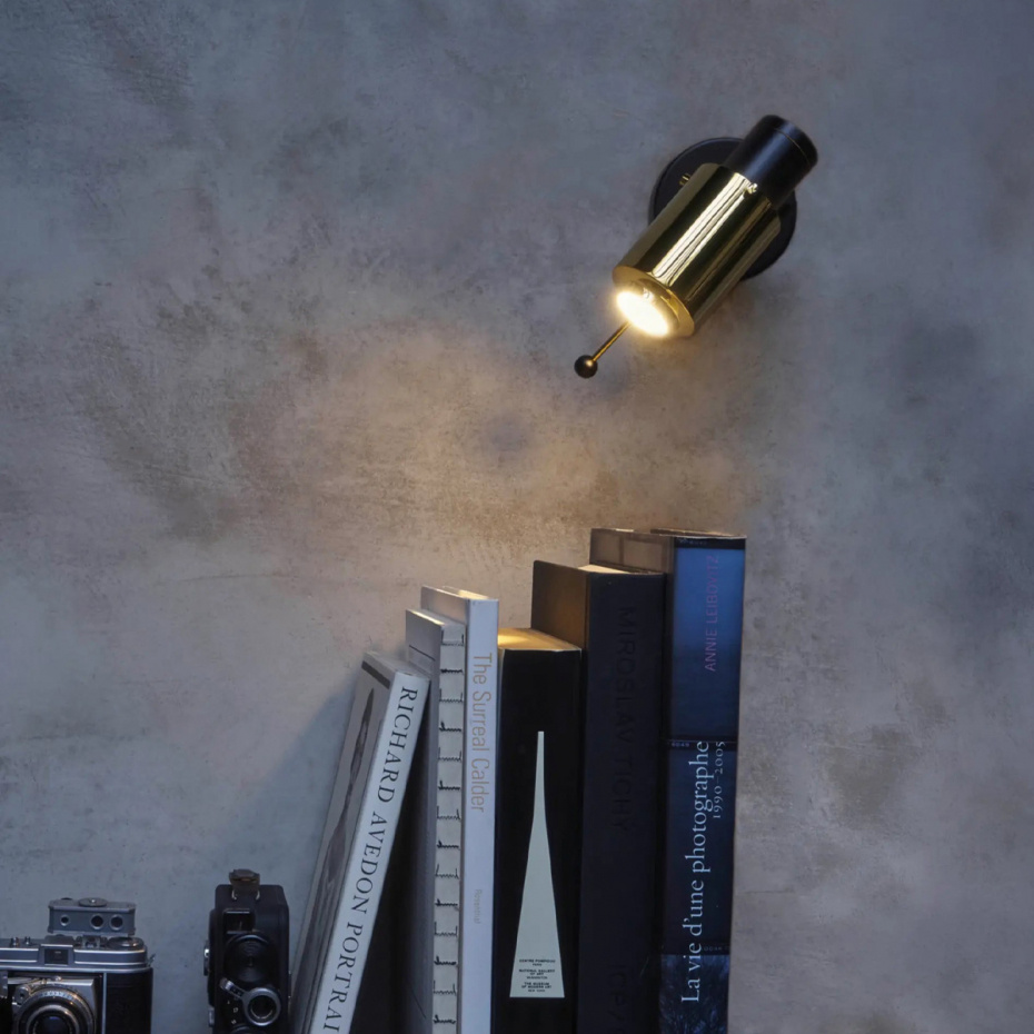Biny Spot Bulb Vägglampa Black/Anodized Gold
