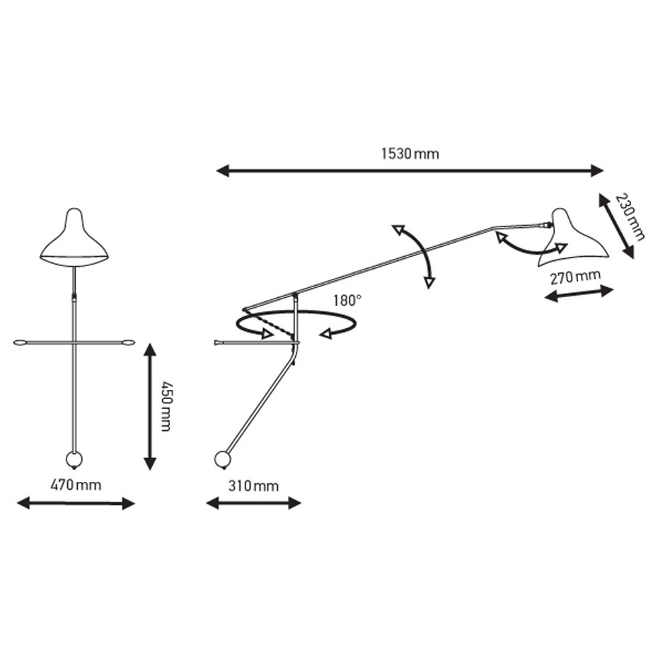 Mantis BS2 Vägglampa Black