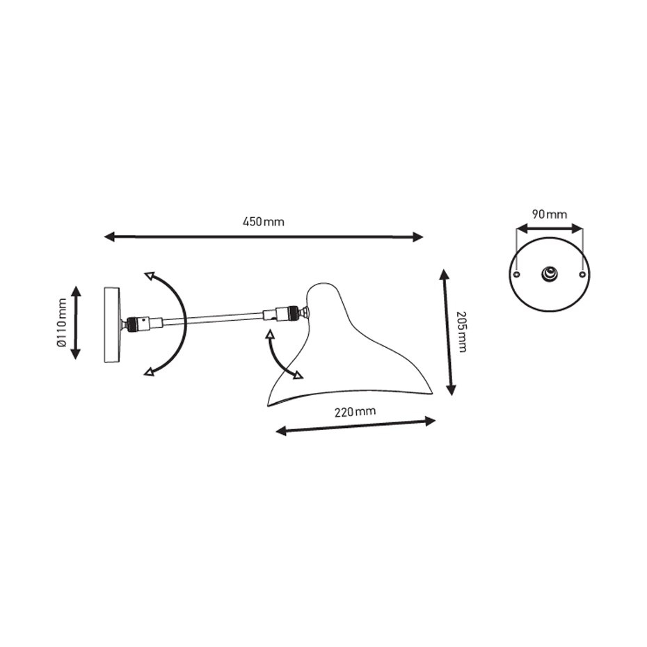 Mantis BS5 SW Vägglampa Black