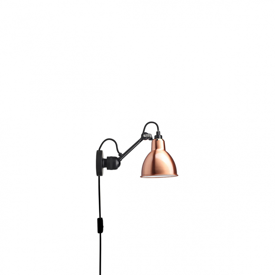 Lampe Gras N°304 CA Vägglampa Svart/Koppar/Vit