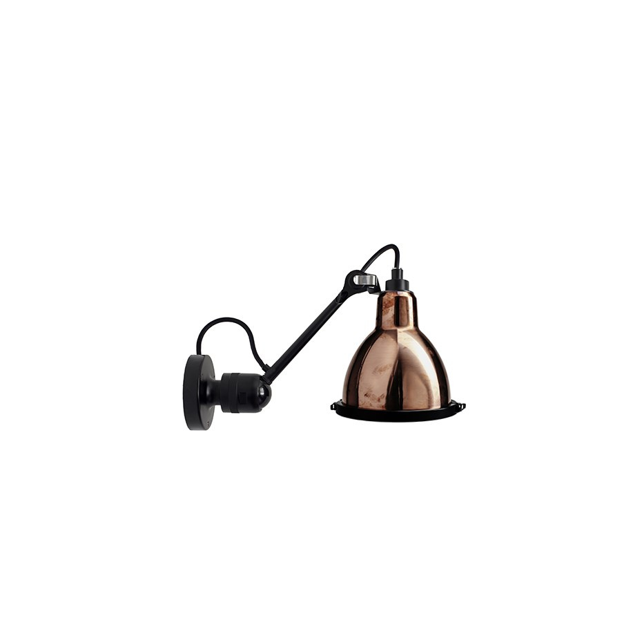 Lampe Gras N°304 XL Utomhus Vägglampa Svart/Rå Koppar
