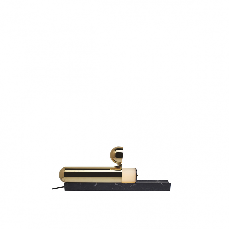 ISP Bordslampa Black Marble/Varnished Brass