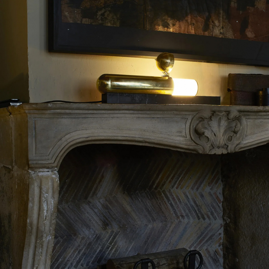 ISP Bordslampa Black Marble/Varnished Brass