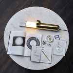 ISP Bordslampa White Marble/Varnished Brass ISP Bordslampa White Marble/Varnished Brass