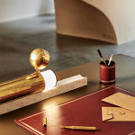 ISP Bordslampa White Marble/Varnished Brass ISP Bordslampa White Marble/Varnished Brass