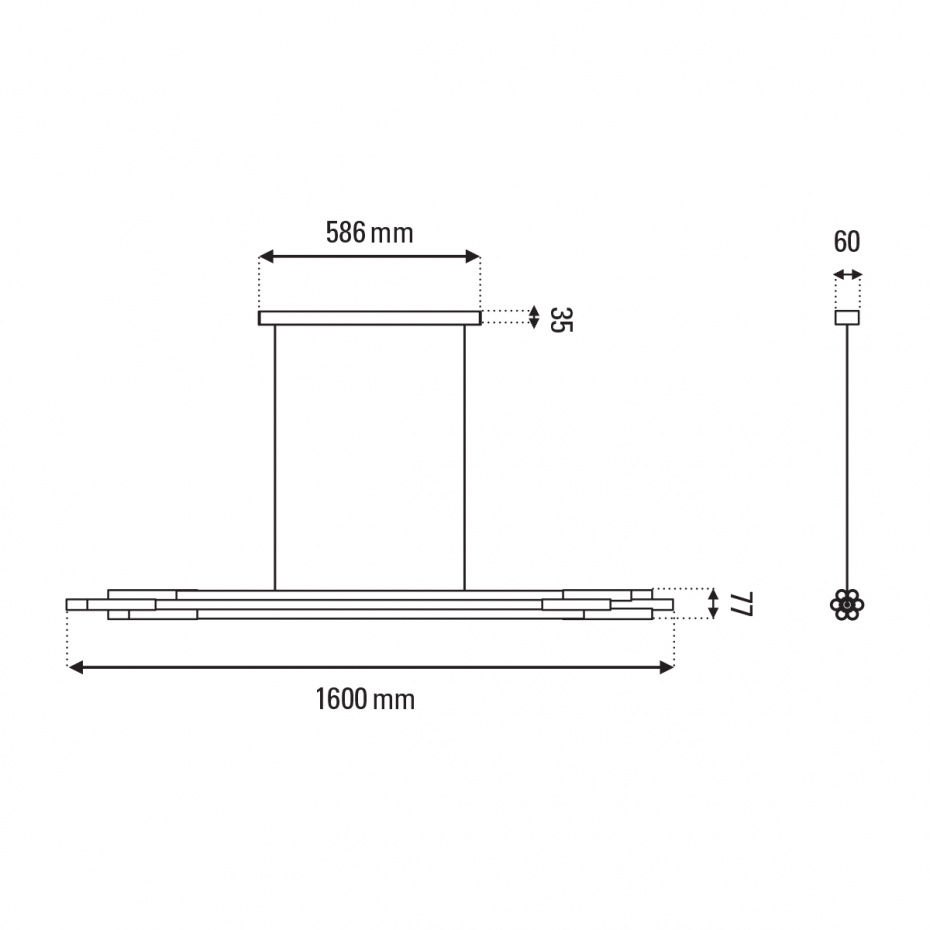 Org 1600 Horizontal Pendel Gold