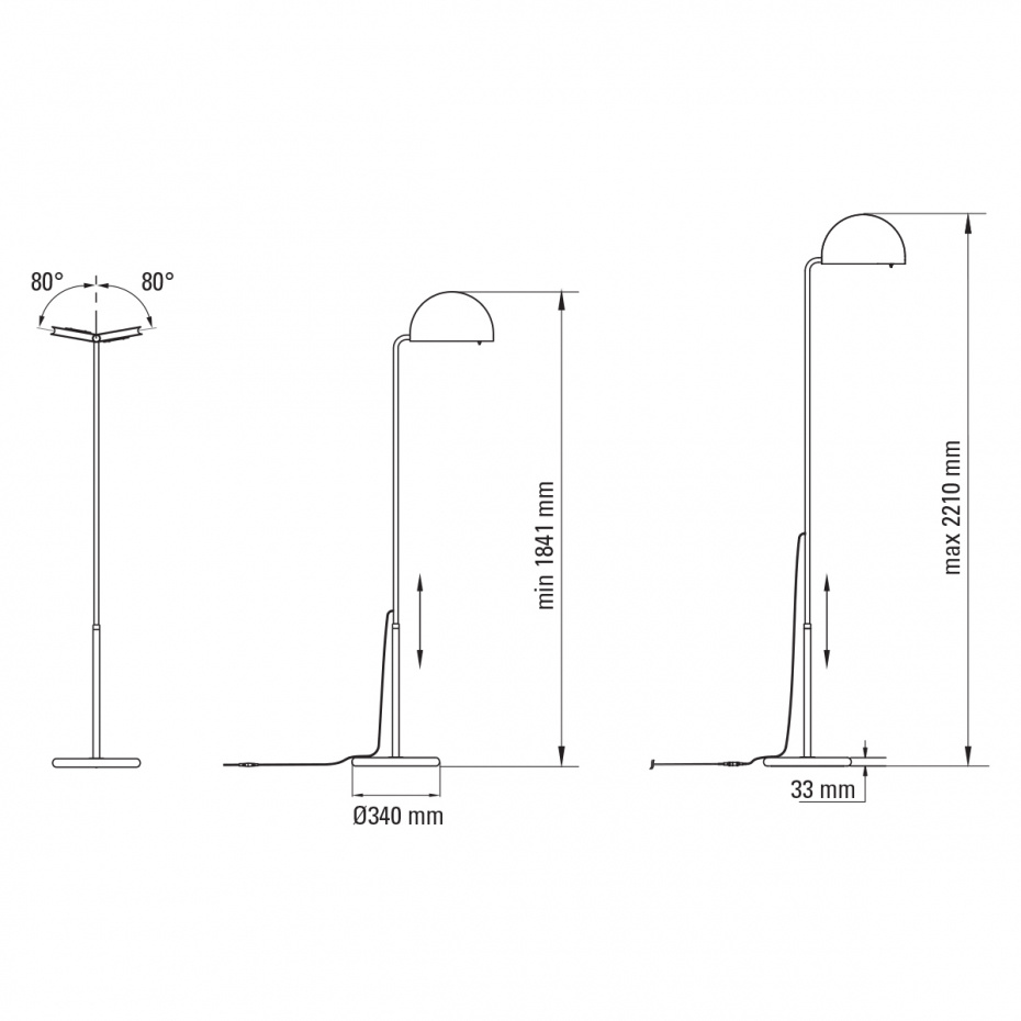 Mezzaluna Golvlampa White