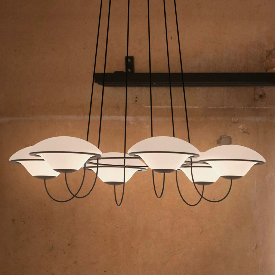 In The Air 6 Ljuskrona Black