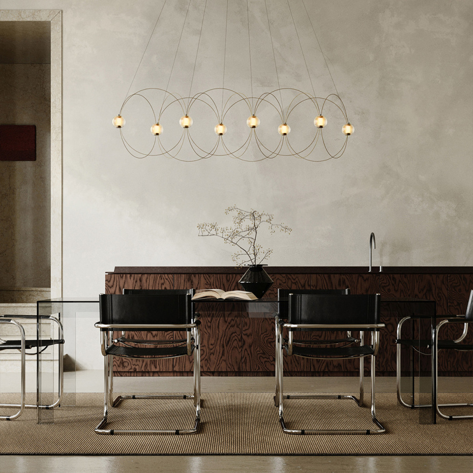 Munari 8 Ljuskrona Gold