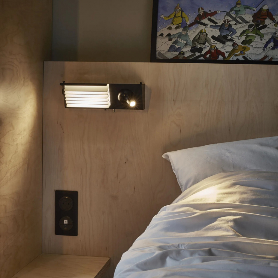 Biny Bedside Left Vägglampa Black/White