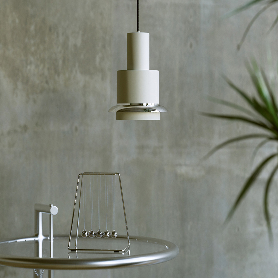 Chaumont 150 Pendel White/Nickel