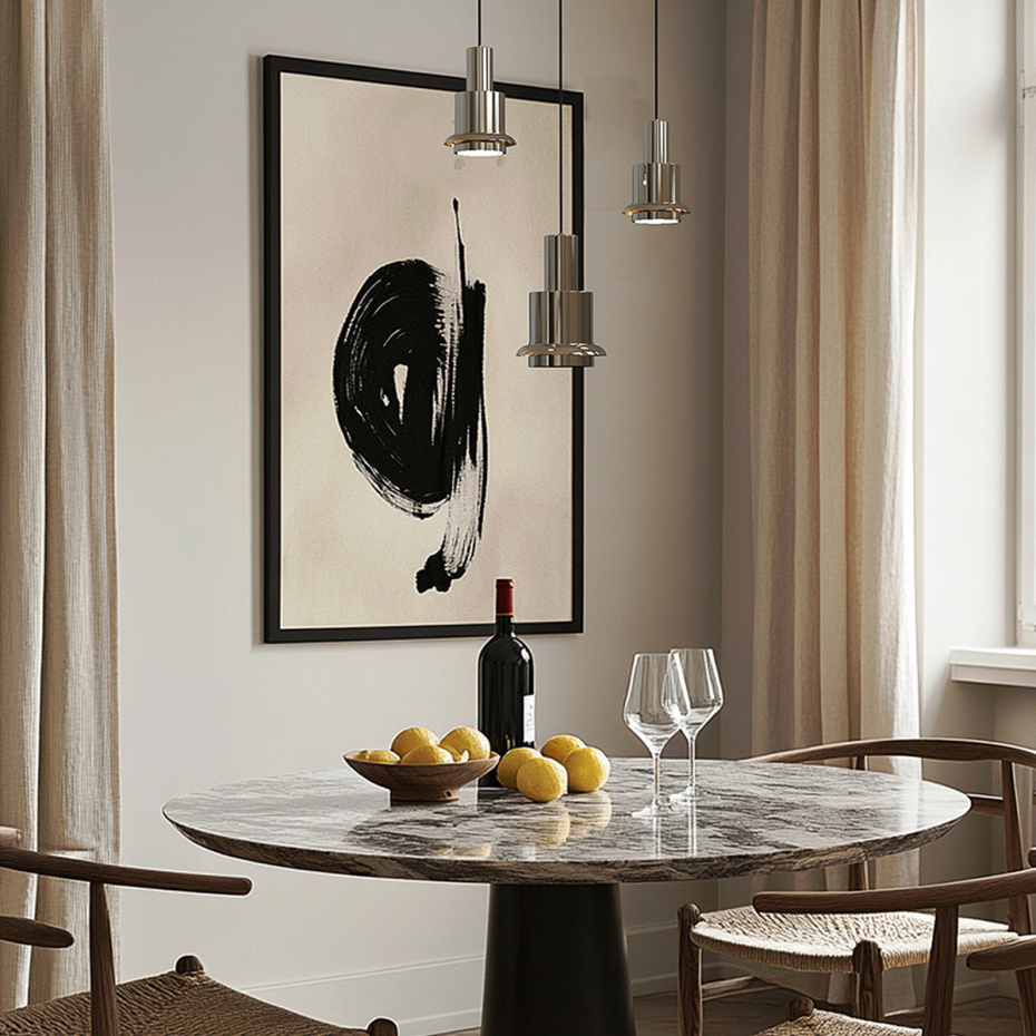 Chaumont 150 Pendel Nickel/White