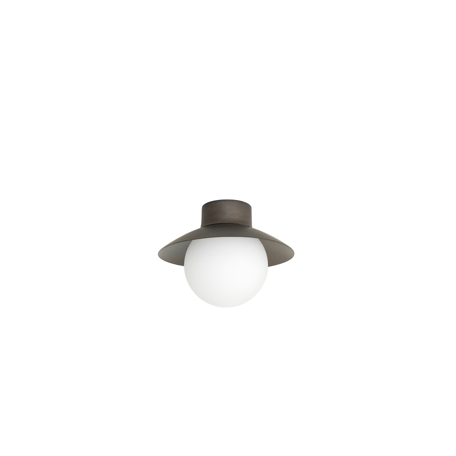 Spa Plafond Ø250 Oxiderad Mässing/Opalglas IP44
