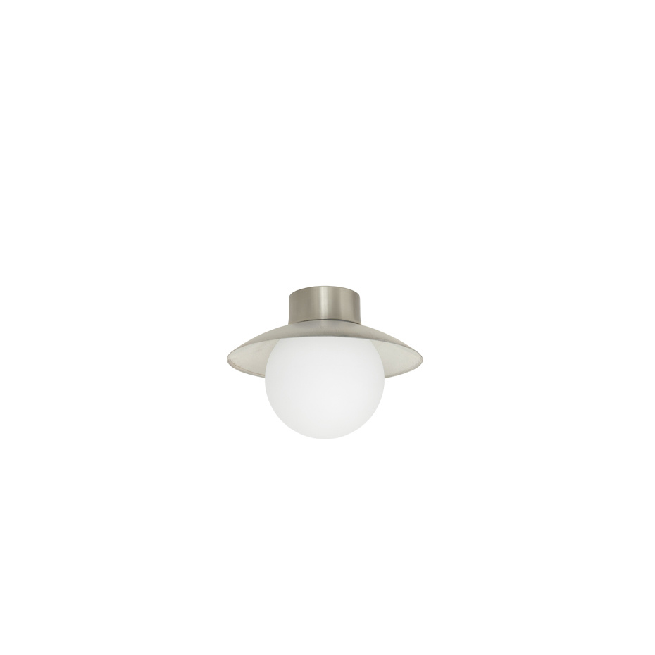 Spa Plafond Ø250 Rå Aluminium/Opalglas IP44