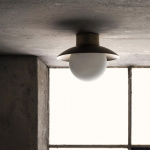 Spa Plafond Ø250 Rå Mässing/Opalglas IP44 Spa Plafond Ø250 Rå Mässing/Opalglas IP44