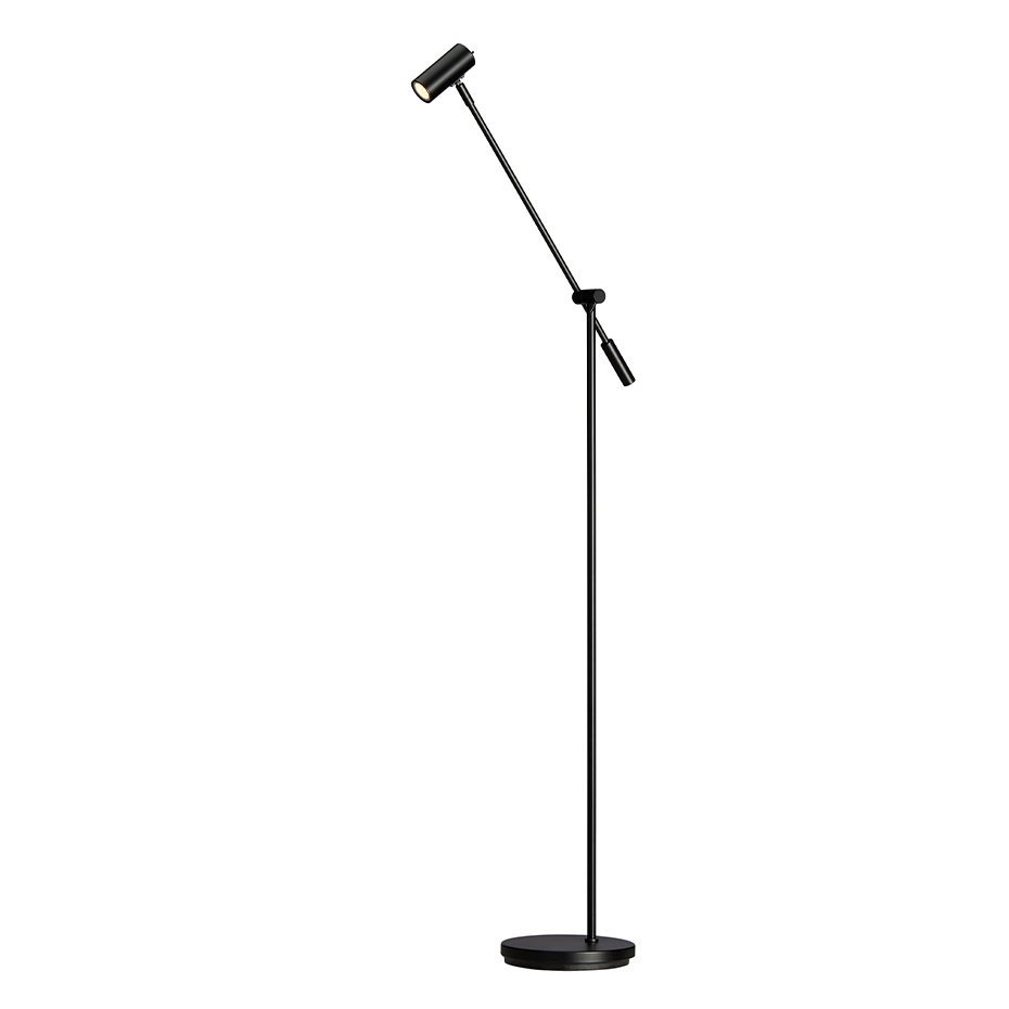 Cato Golvlampa Mattsvart Med Dimmer