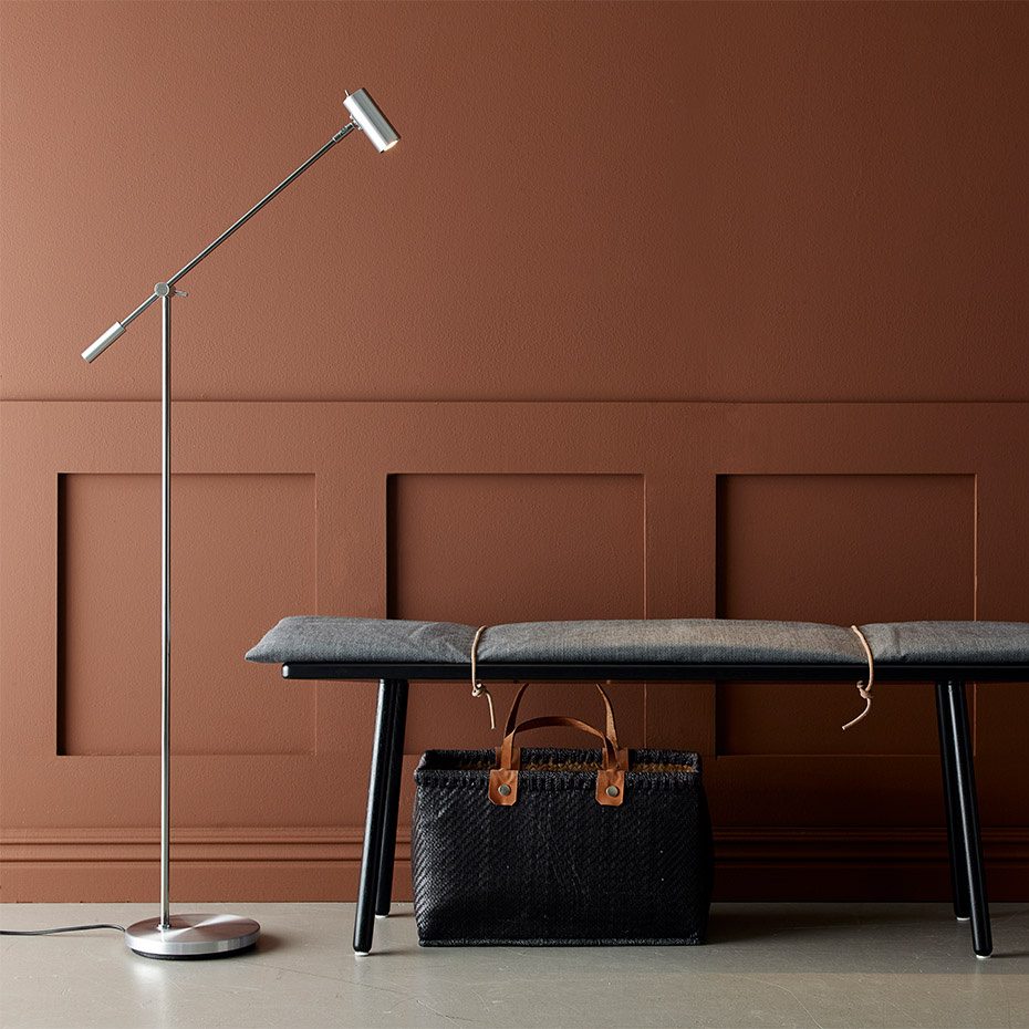 Cato Golvlampa Aluminium Med Dimmer
