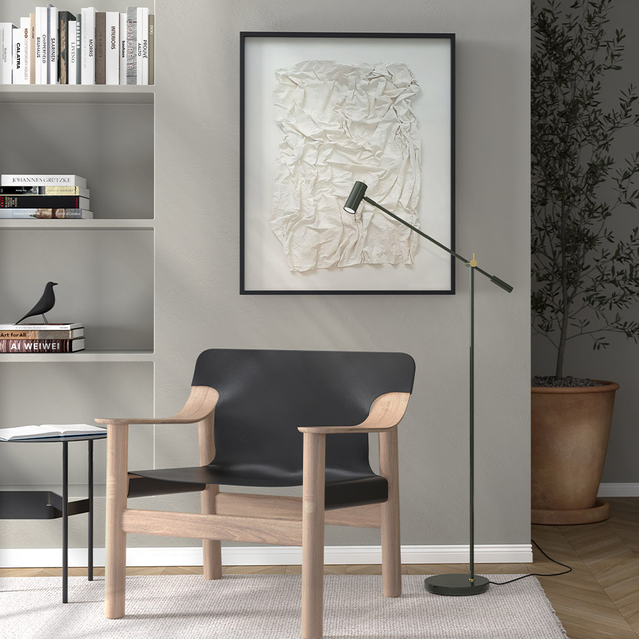 Cato Golvlampa Skogsgrön Växjö Elektriska 80 år