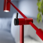 Cato Golvlampa Rubinröd/Mattsvart Med Dimmer Cato Golvlampa Rubinröd/Mattsvart Med Dimmer