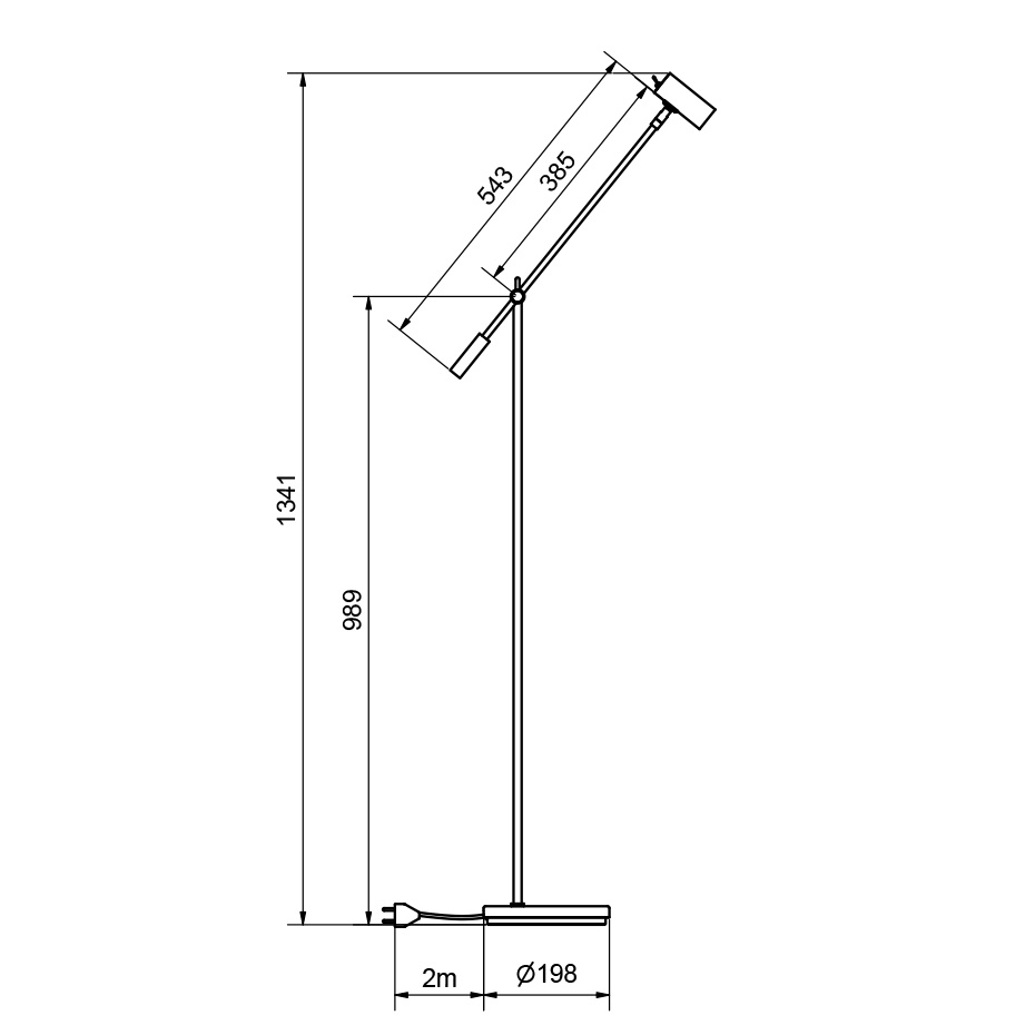 Cato Golvlampa Nougat/Mässing Med Dimmer