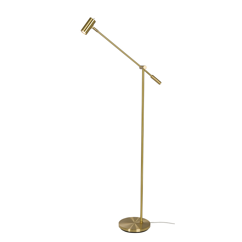 Cato Golvlampa Blankslipad Mässing Med Dimmer