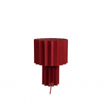 Plissé Bordslampa Röd Textil Örsjö Plissé Bordslampa Röd Textil