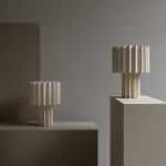 Plissé Bordslampa Röd Textil Plissé Bordslampa Röd Textil