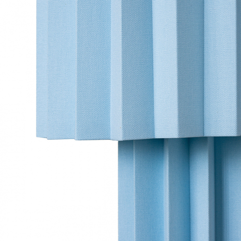 Plissé Bordslampa Ljusblå Textil