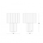 Plissé Bordslampa Blå Textil Plissé Bordslampa Blå Textil