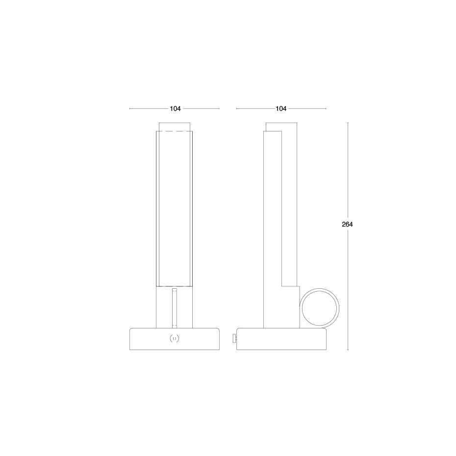 Visir Portabel Bordslampa Rå Koppar V2
