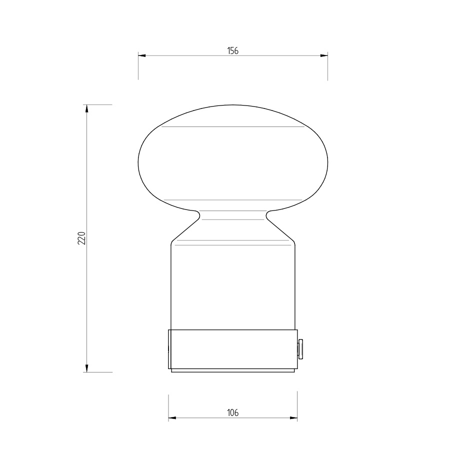Essence Cloudy Portabel Bordslampa Rå Koppar