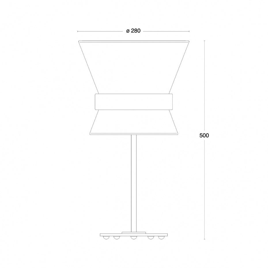 Bow Bordslampa Liten Svart/Yellow Ochre