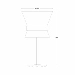 Bow Bordslampa Liten Rå Mässing/Cream White Bow Bordslampa Liten Rå Mässing/Cream White